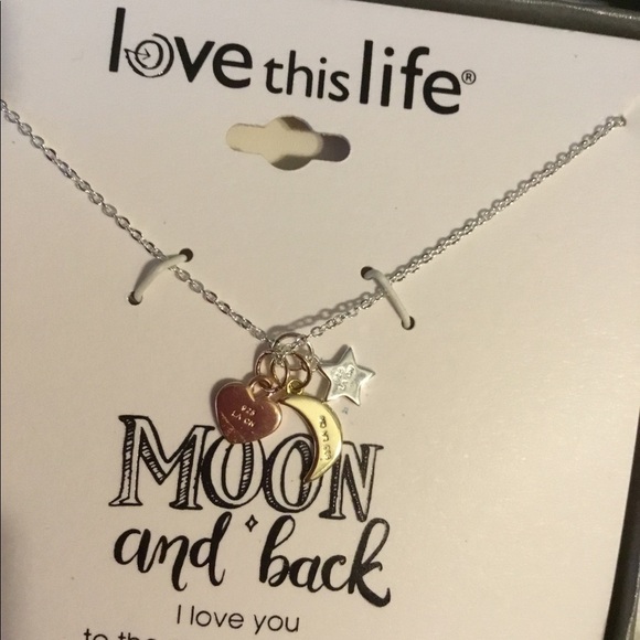 Love this Life Jewelry - LOVE This Life I Love You To The Moon And Back 16 In. Sterling Silver Ne…